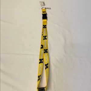 Gold University of Michigan lanyard